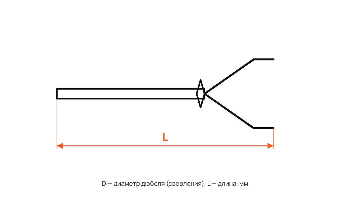 Складной пружинный дюбель с полукольцом