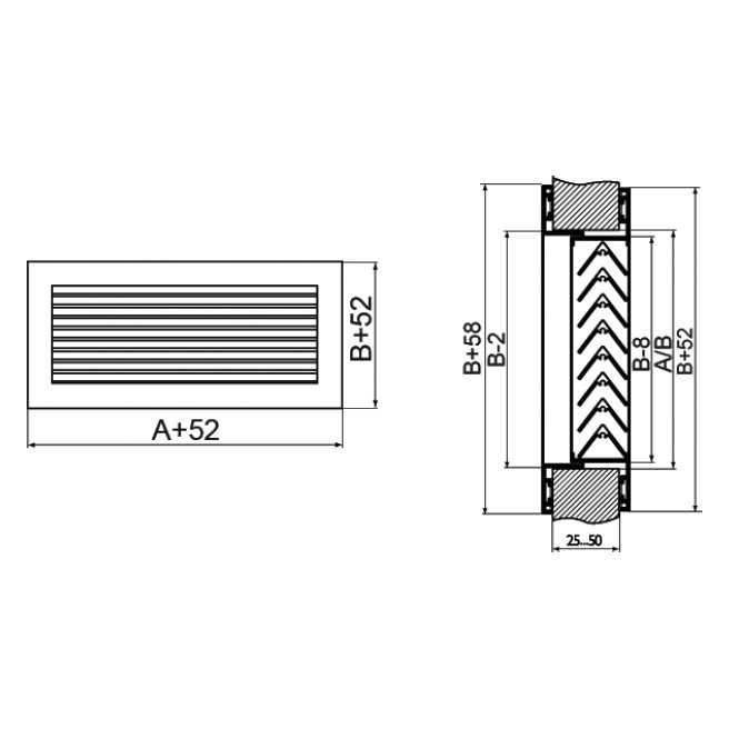 АП-200х250 решетка переточная дверная