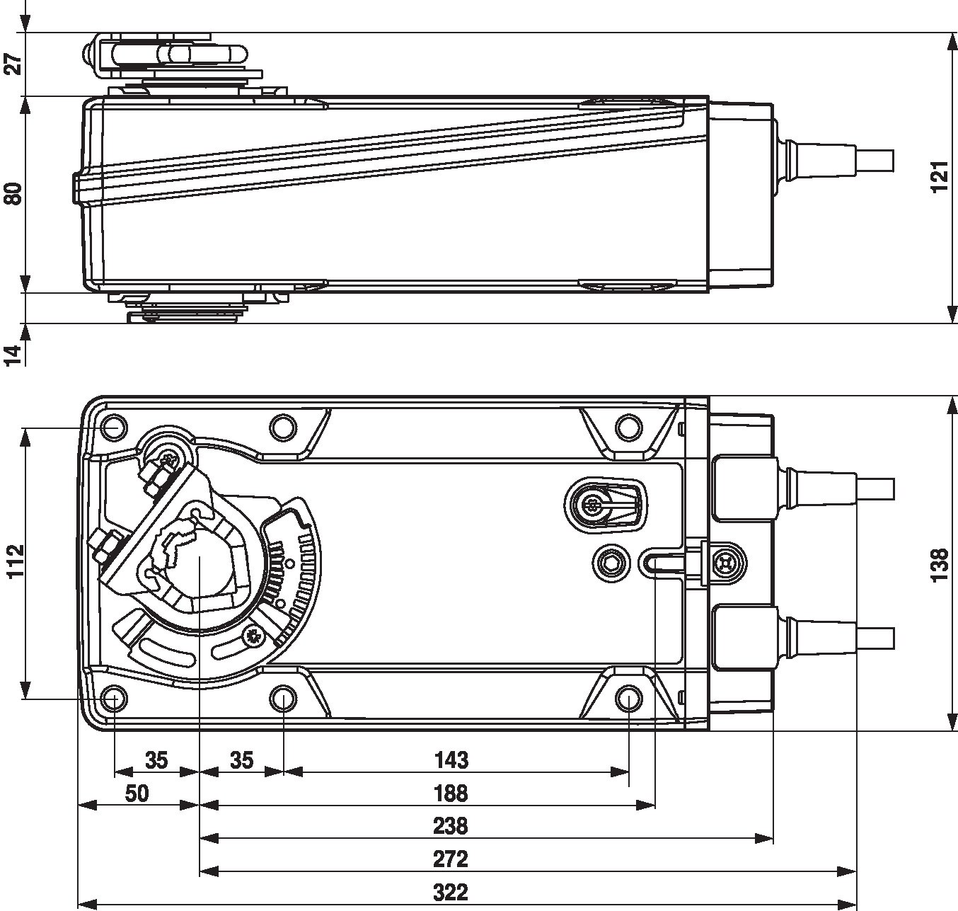 Электропривод Belimo EF230A-S2 (30 Н·м)